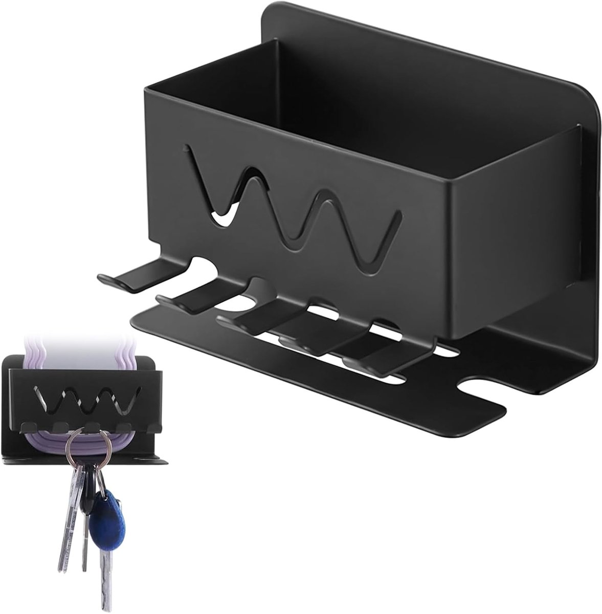 Tandenborstelhouder wandmontage - met tandpasta-dispenser - zelfklevend zonder boren - multifunctionele opbergruimte - ShopVlot
