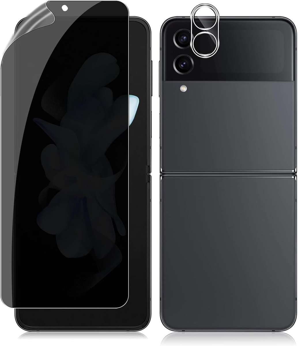 Privacy displaybeschermfolie voor Samsung Galaxy Z Flip 4 - TPU-folie - HD-krasbestendig - Beschermt je privacy - ShopVlot