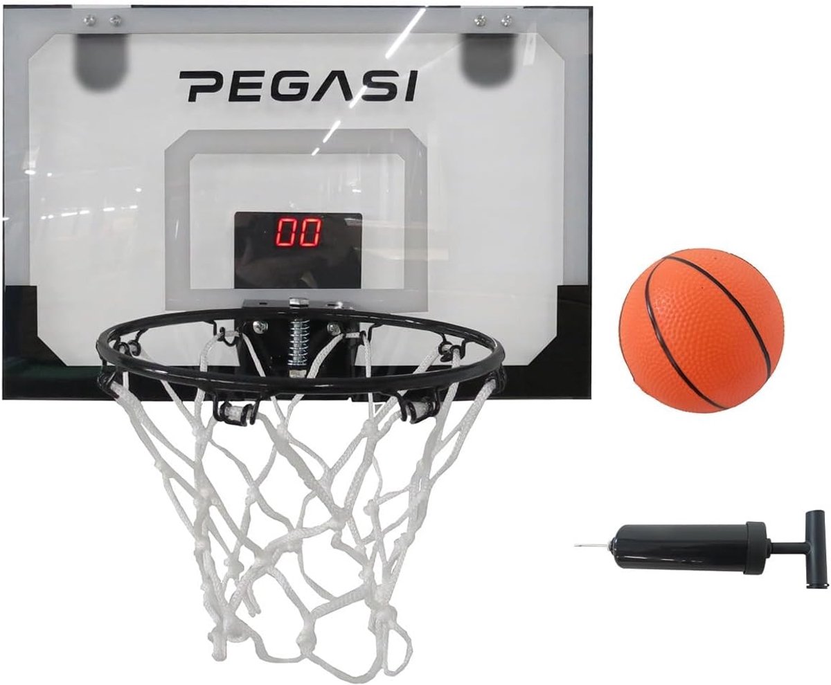 Mini basketball board 45x30cm - LED verlicht - stevig kunststof - ideaal voor thuis of op kantoor - ShopVlot