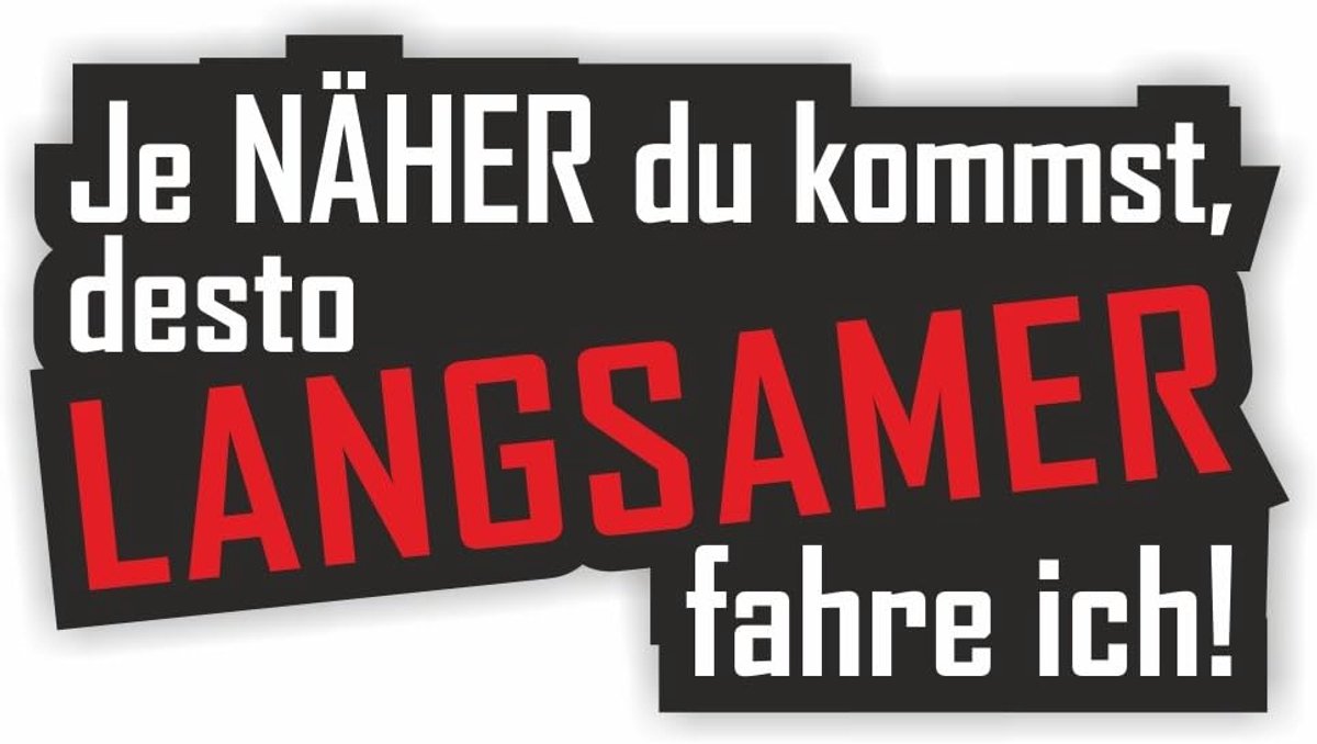 Auto sticker 13 x 7 cm - Hoge kwaliteit - Grappige auto tuning - Duurzaam en weerbestendig - ShopVlot
