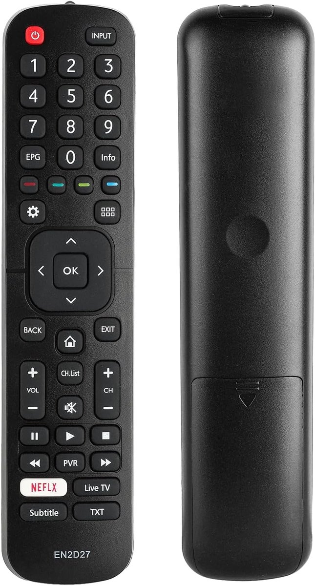 Afstandsbediening EN2D27 - Vervangende controller - Geschikt voor Hisense Smart TV's - Inclusief Netflix functie - ShopVlot