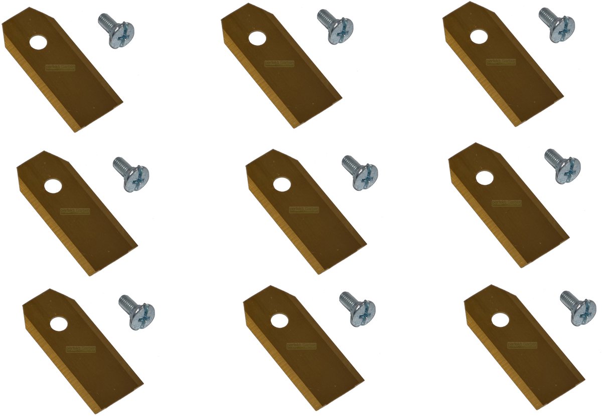 Titaniummes van 9 x 4,3 cm voor de robotmaaier McCulloch ROB R600, R1000 / FLYMO 1200R