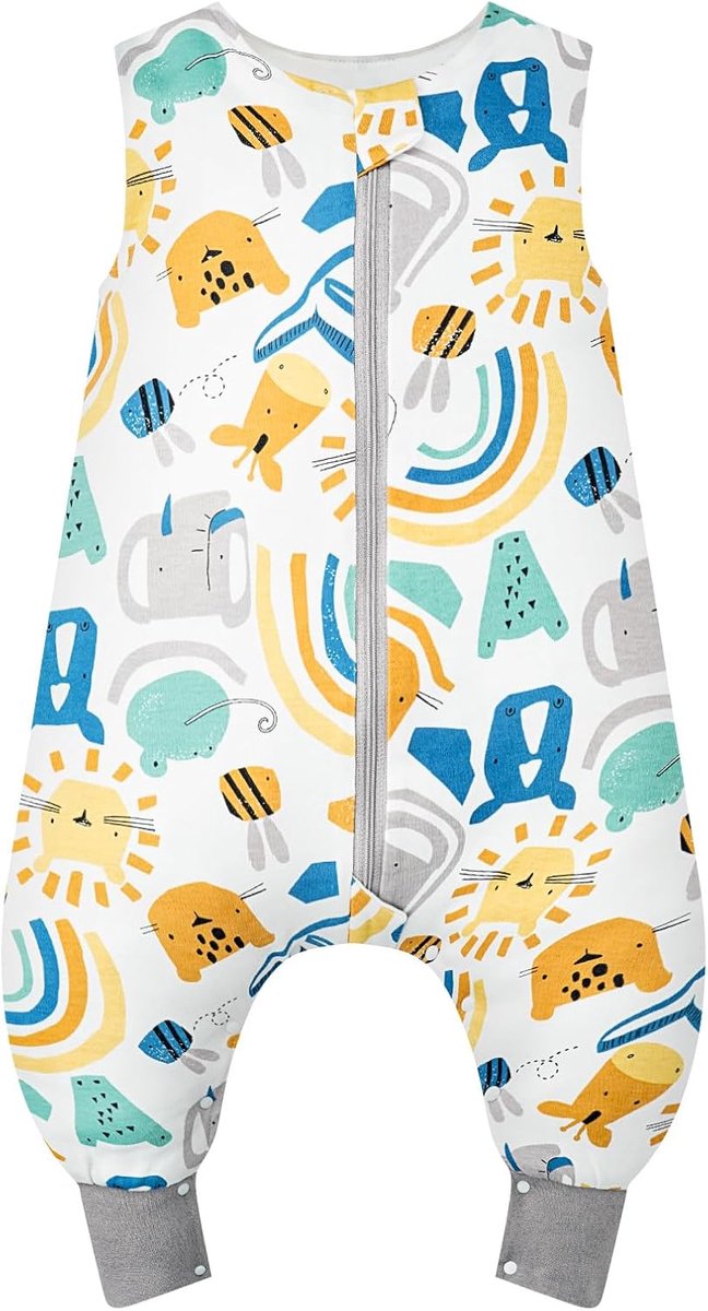 Babyslaapzak met voeten 70 cm - 100% katoen - sleeveless - ideaal voor de zomer - SnelShoppen