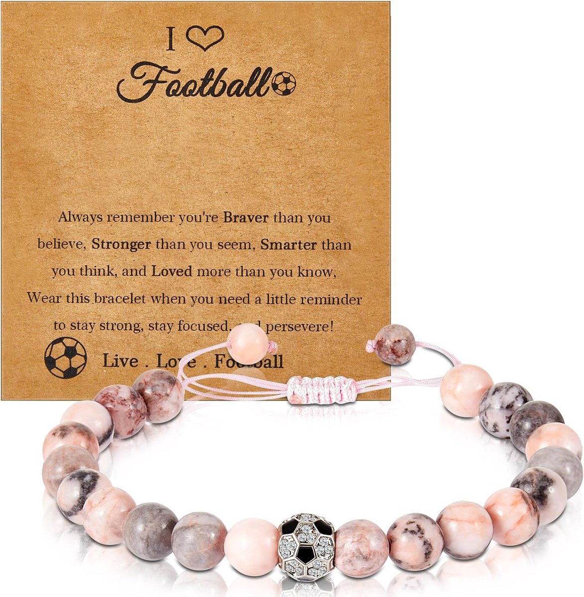 Voetbalarmbanden voor meisjes - met kaart - cadeau voor jongens - ideaal voor sportliefhebbers - SnelShoppen