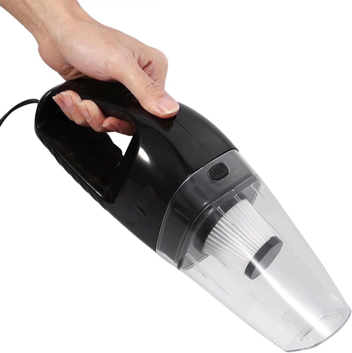Autostofzuiger Handheld - Draagbare Stofzuiger Auto - Auto Interieur Reinigen - 4000 Pa Zuigkracht - 5m Kabel - Zwart