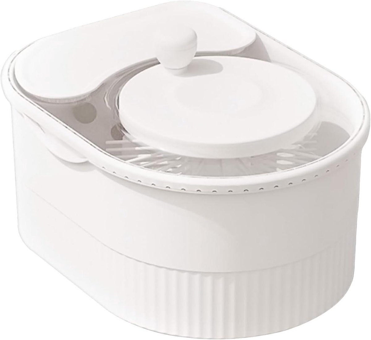 Groente Spinner - Salade Droger - Groenten Wassen - Draaibaar Deksel - 386 x 28 x 201 cm - Wit