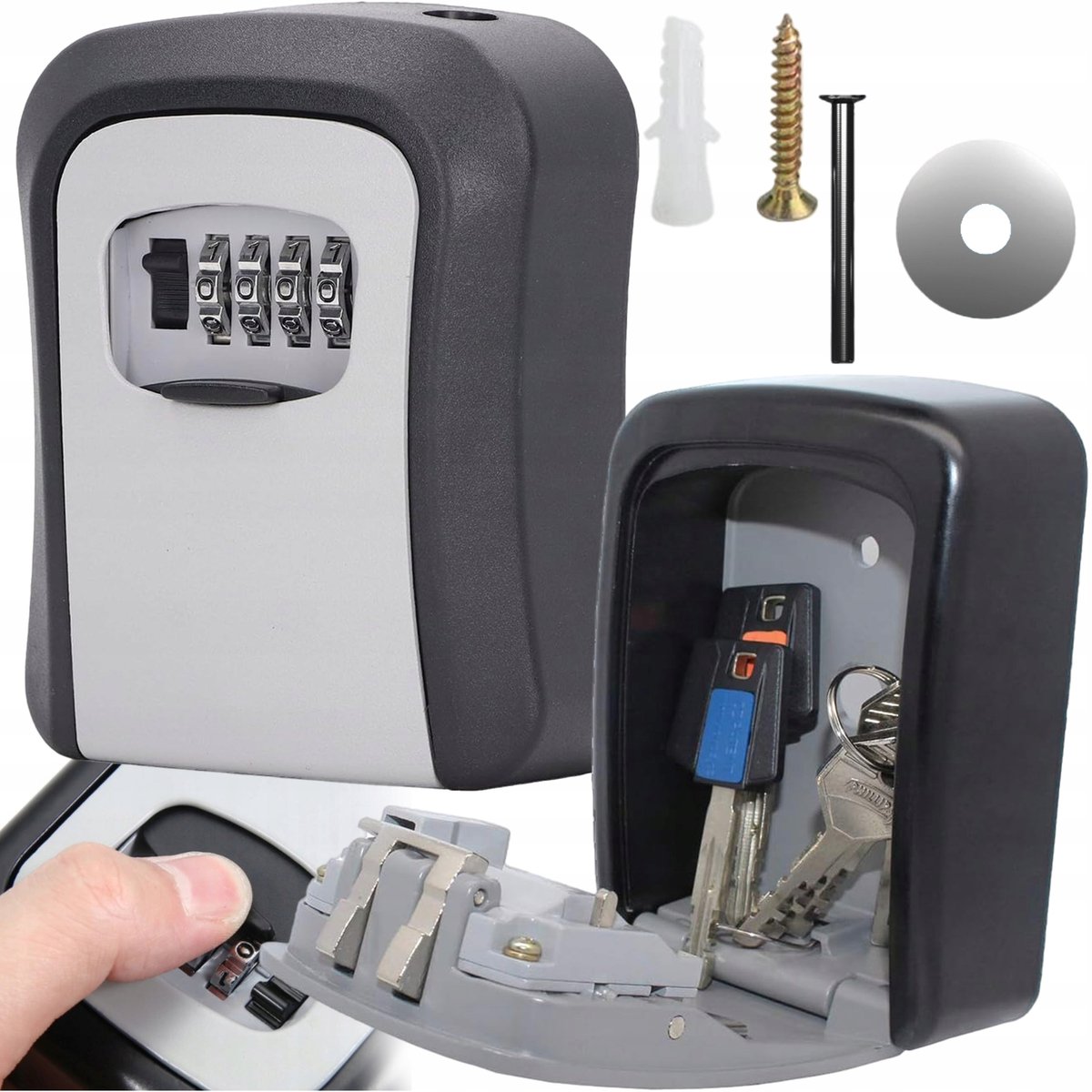 Kluissafe Mini Wandmontage 4-cijferige Code Duurzaam Compact