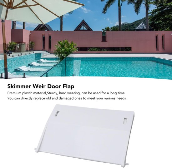 Pool SkimmSkimmer Weir deurklep voor 1091LX - vervangende klep van duurzaam kunststof voor zwembadskimmer, eenvoudige installatie, universele pasvorm, afmetingen 210 x 140 mm — afbeelding 2