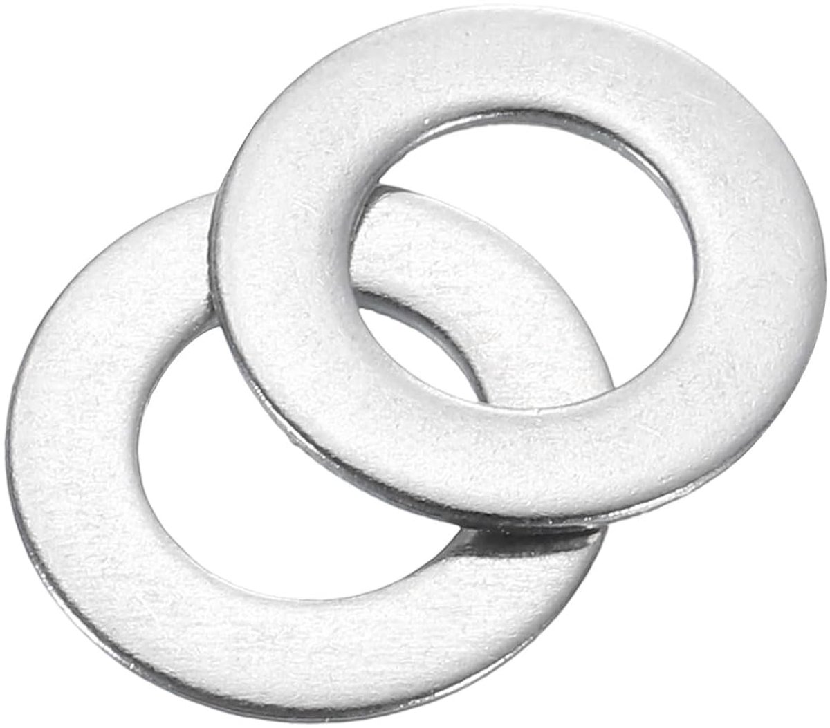 Set van 80 stuks, M6 x 12 x 0,5 mm, 304 roestvrij staal, sluitringen, platte afdichtingen, ringbevestigingen, sluitringen, set voor schroeven, moeren, schroefdraadstang
