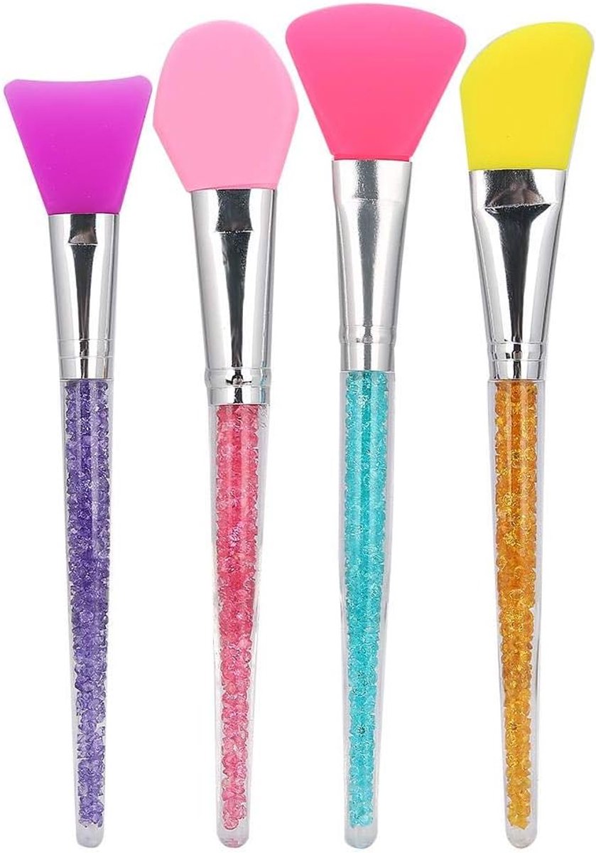4 stks Siliconen Gezichtsmasker Borstel, Facial Modder Mengen Siliconen Make-up Borstel Applicator Gezichtsverzorging