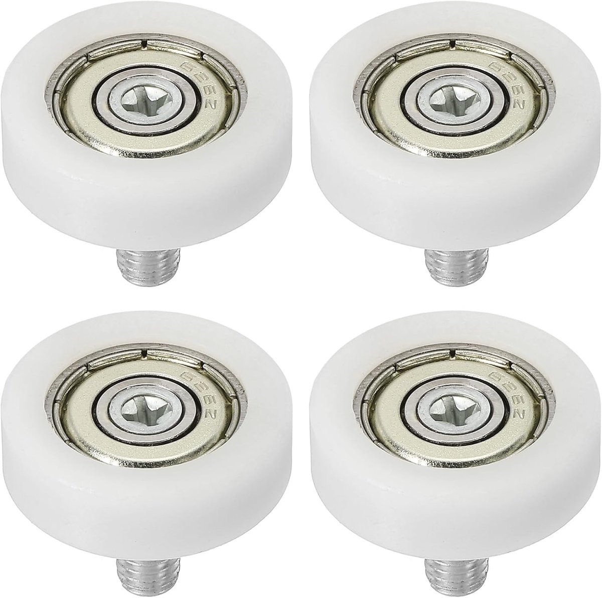 26 mm laderollen, 4 stuks plastic ladekrol vervangende wielen met kleine katrol
