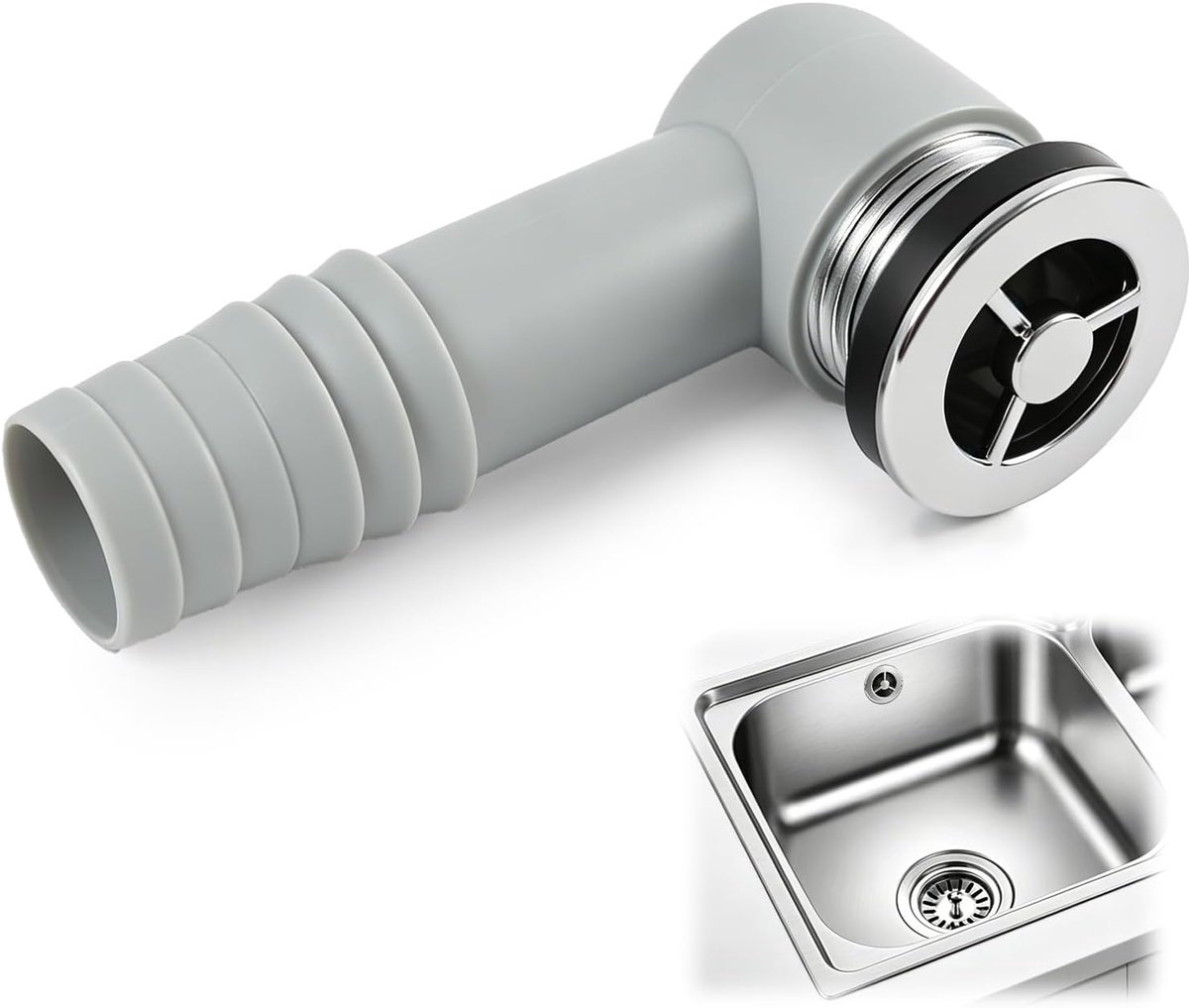 1 stuk 40 x 29 mm overloopkop, ronde overloopadapter, geschikt voor 21 tot 23 mm overloopopeningen in keramische spoelbak, duurzame vervanging voor keukens, hotels en restaurants (C)