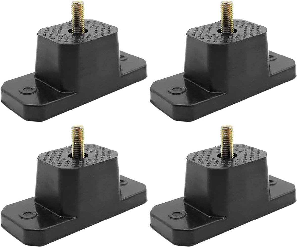4 stuks trillingsdempers, airconditioning, rubberen demper, rubberen lagers, airconditioning, schokdemper, voor binnen- en buitengebruik, zwart