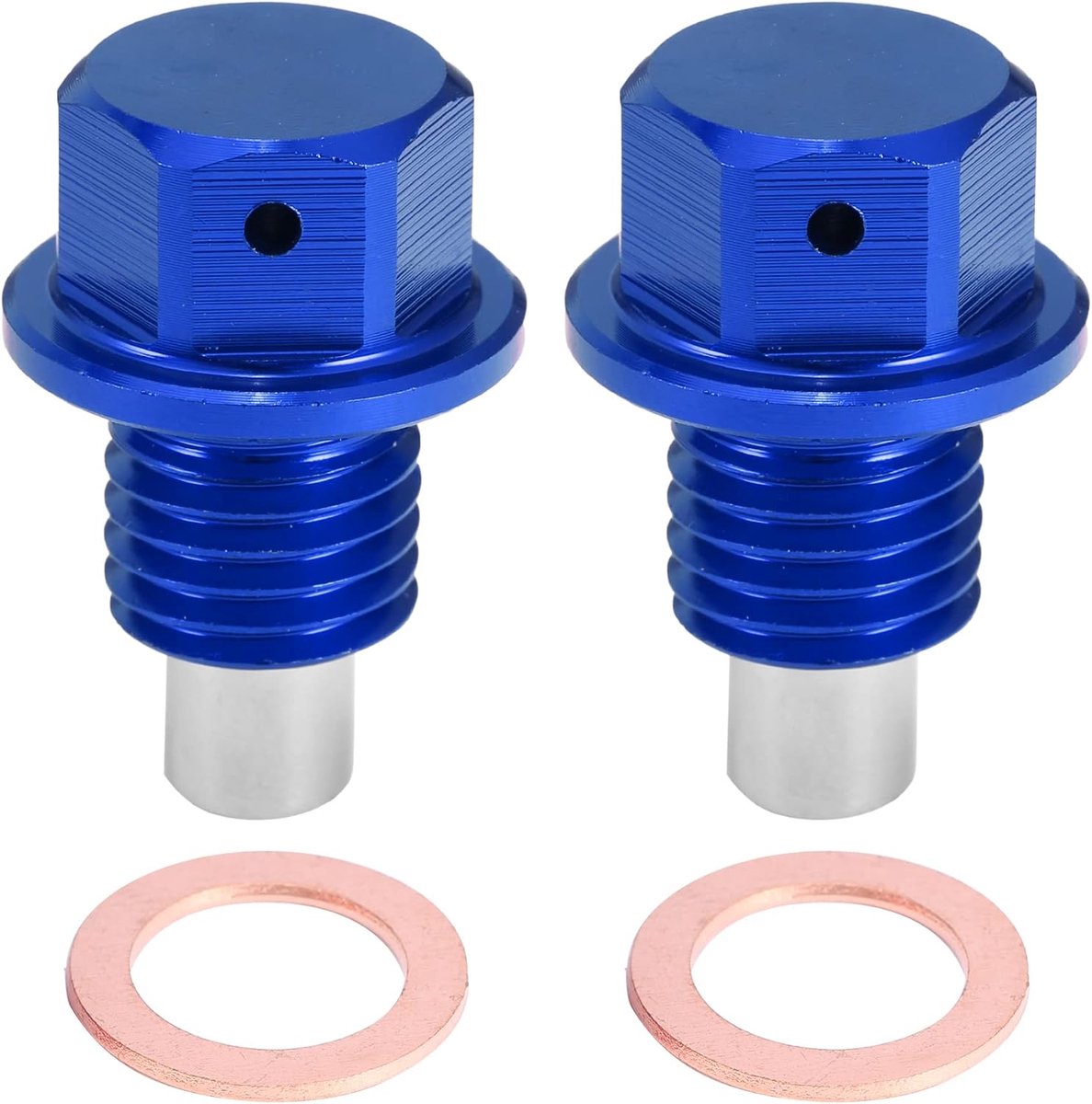 2 Set M12x1.5 Olie Aftapplug Aluminiumlegering Met 2 Pakking Blauw