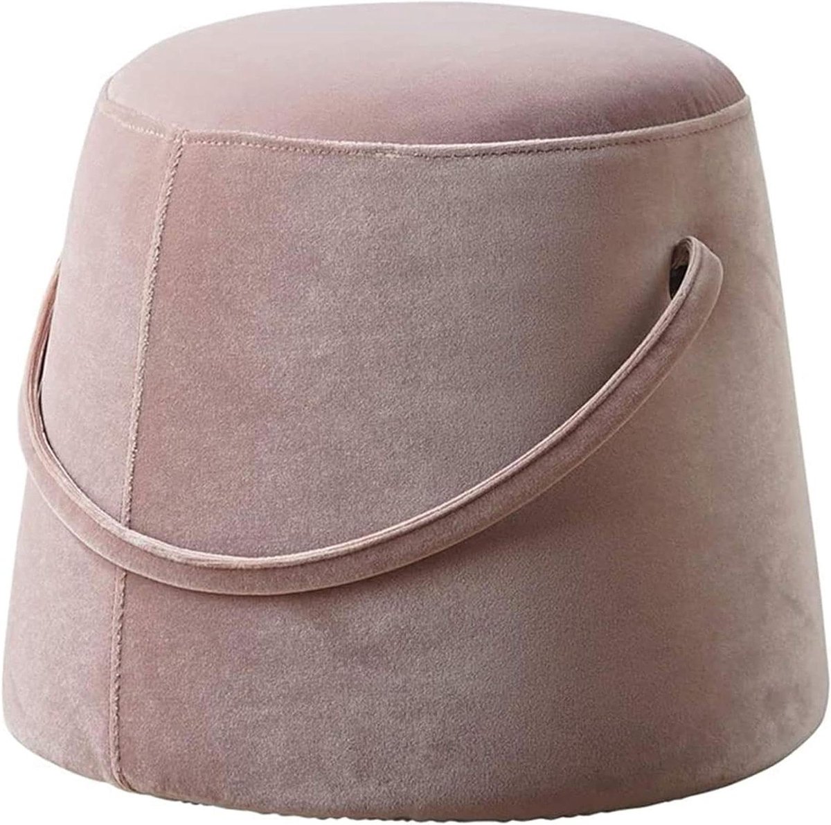 Ronde Poef - Voetenbank Kruk - Ontspannen Zitten - Zachte Suede Bekleding - Niet Gespecificeerd - Roze