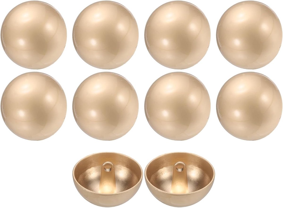 10 stuks 40L metalen ronde platte naaiknopen 25 mm 1 inch enkel gat handwerk reserveknop voor mannen vrouwen pak wollen jas hemd broek naaien handwerk, goudtint