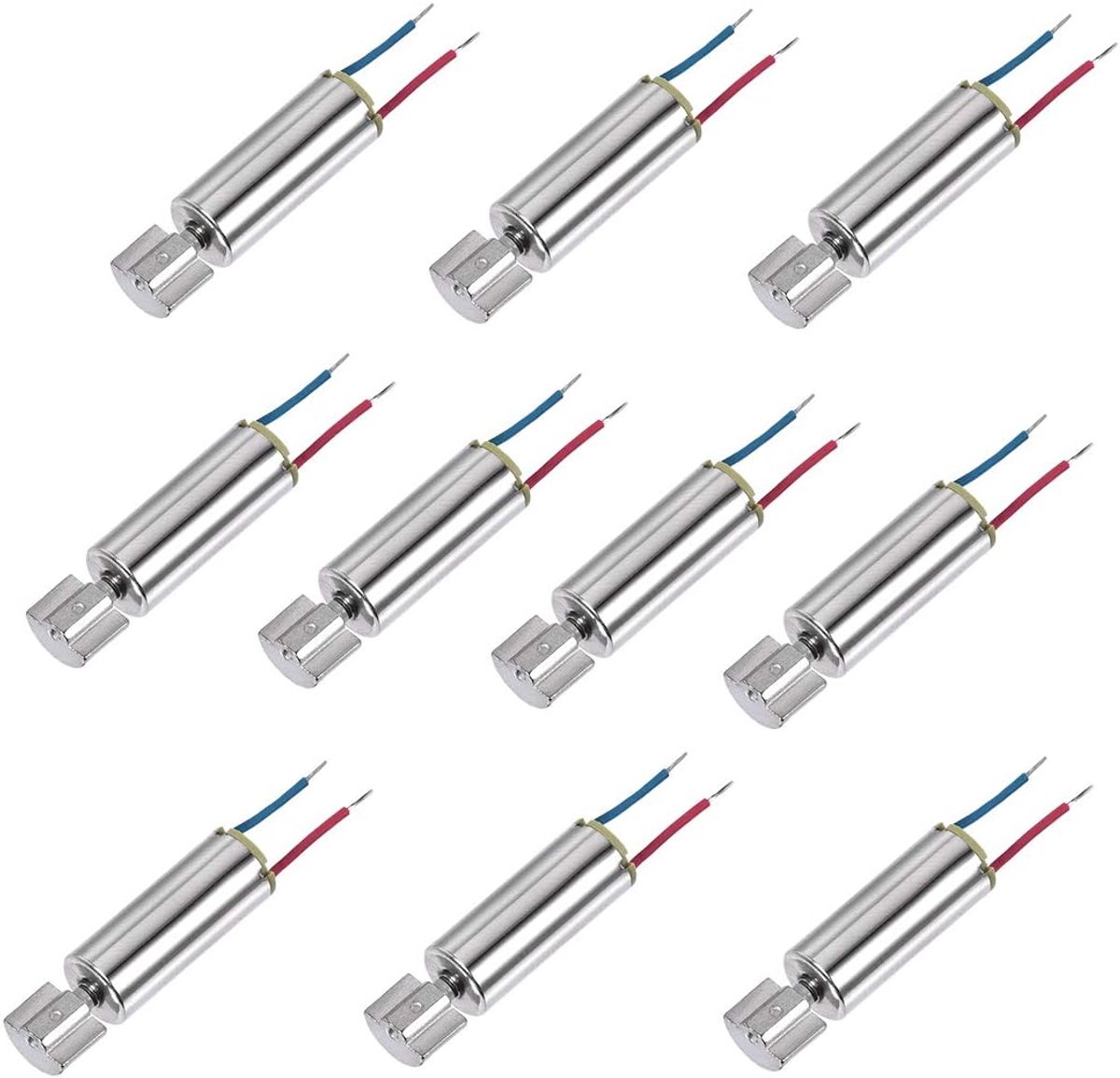 Sourcing map 10 stuks micro mini holle beker vibratiemotoren DC 1,5V-5V 80mA mobiele telefoon elektromotor met magnetisme 21x6mm