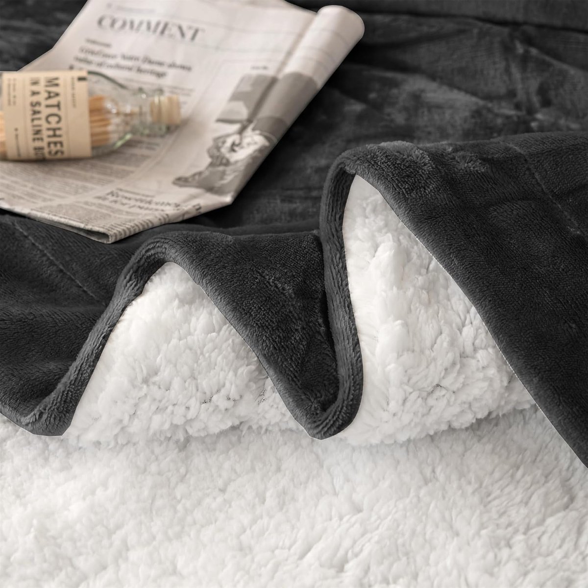 Fleece Dekentje 200 x 230 cm - Zacht Sherpa Sofa Dekbed - Warm voor Winterse Avonden - ShopVlot