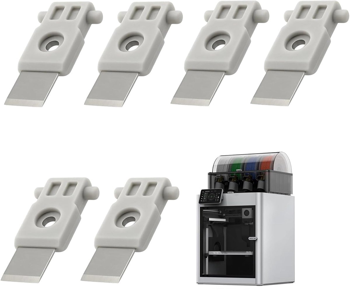 3D printer filament cutter tools - Set van 6 vervangbladen - Hoogwaardige staal - Vermindert verstoppingen - ShopVlot
