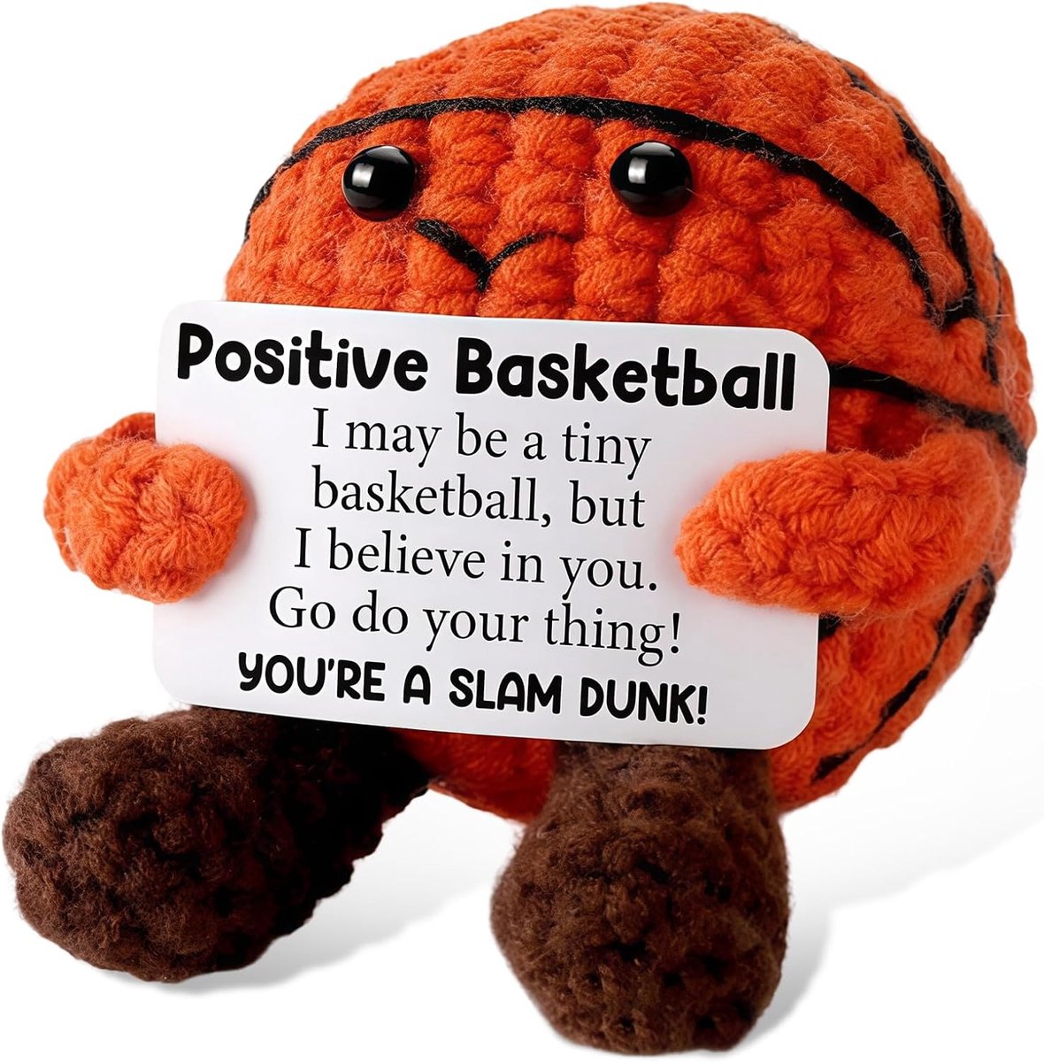 Gehaakte basketbal pop - Handgemaakt - Zacht garen - Positief cadeau voor vrienden - ShopVlot