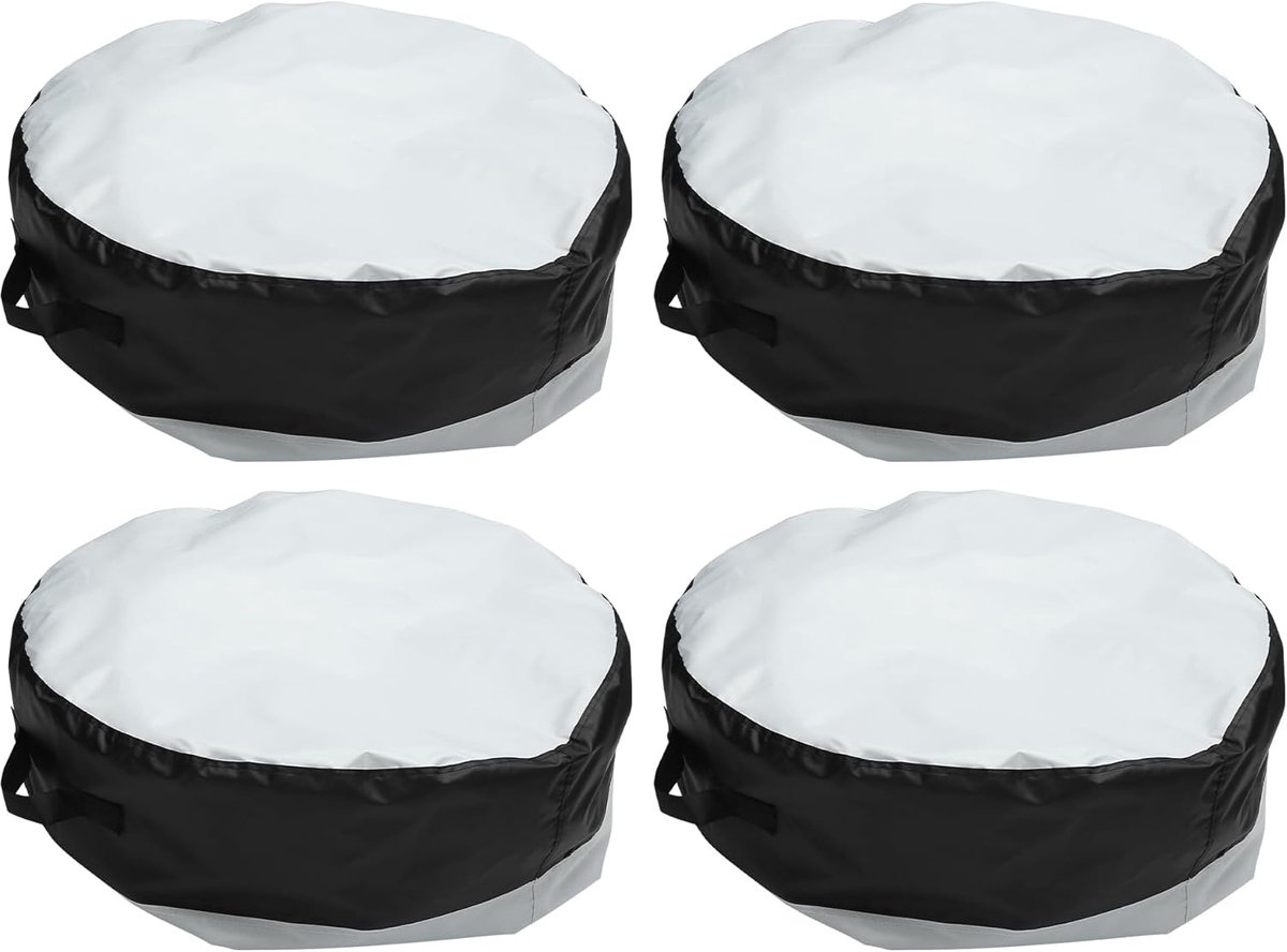 Bandhoes middelgroot 80cm diameter - 420D Oxford stof - zwart lichtgrijs - bescherming voor banden - ShopVlot