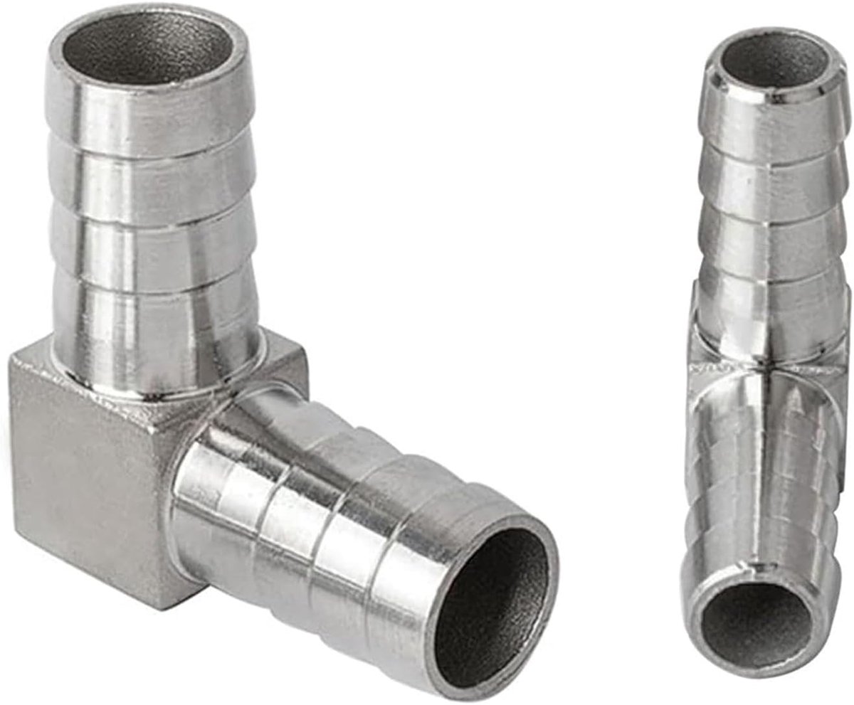Barbed Elbow Fittingen OD 8mm - RVS Pipe Adapter Connector - 90 Graden Bocht - Duurzame Verbinding - ShopVlot