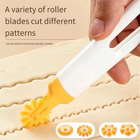 Pastasnijder voor ravioli - kunststof - met 4 verwisselbare rolsnijders - ideaal voor verse pasta en gebak - ShopVlot — afbeelding 3