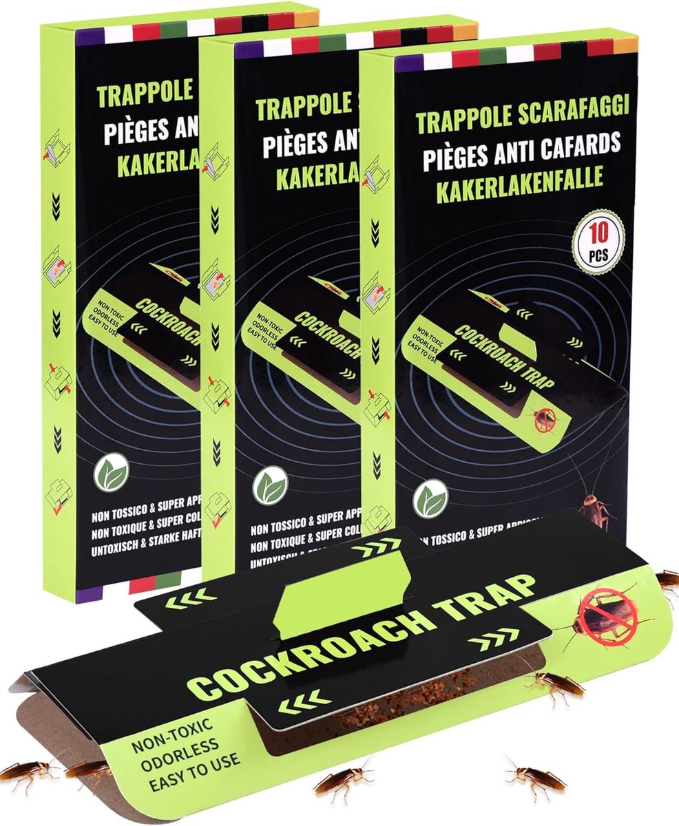 Kakerlakkenval 30 Stuks - Superhechte Lijmlaag - Effectieve Kakerlakbestrijding - Ideaal voor Keuken - ShopVlot