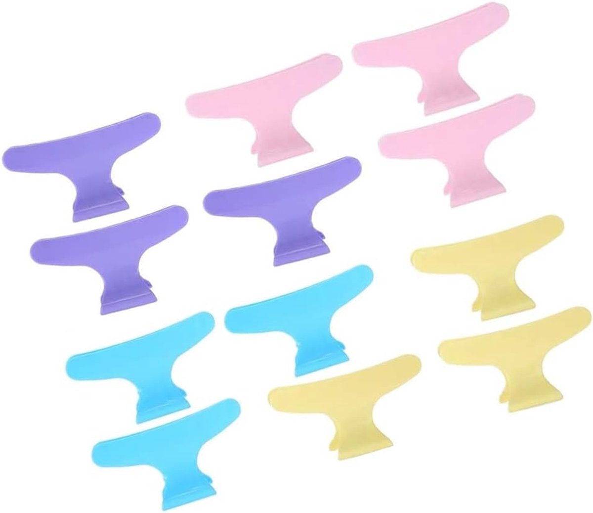 Haarklemmen 12-delig - Kleurrijke Vlinder Haarclips - Flexibele Tanden - Beschadigen Geen Haar - ShopVlot