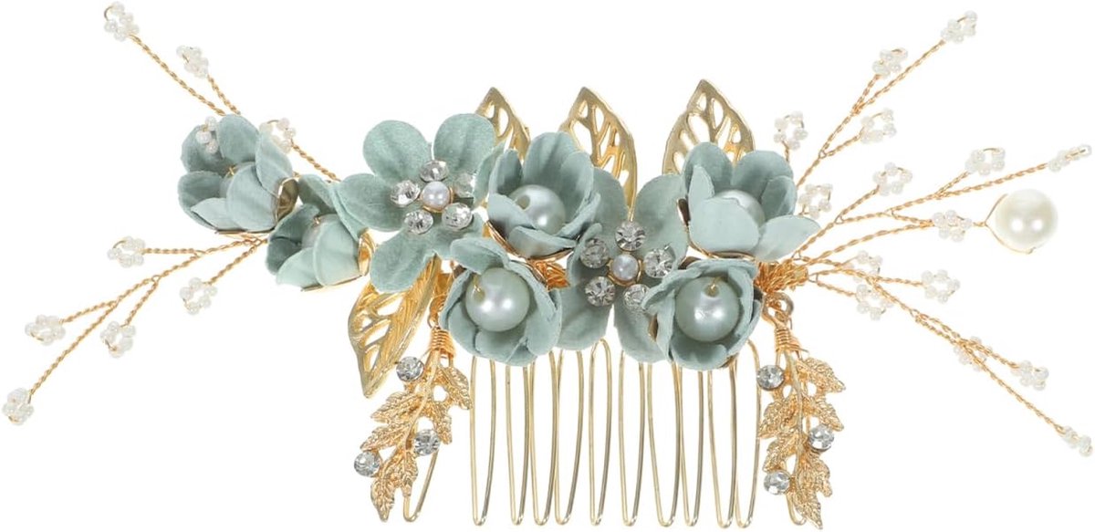Haarspeld met bloemen - Rosé-kristallen - Elegante haaraccessoire - Perfect voor bruiloften - ShopVlot
