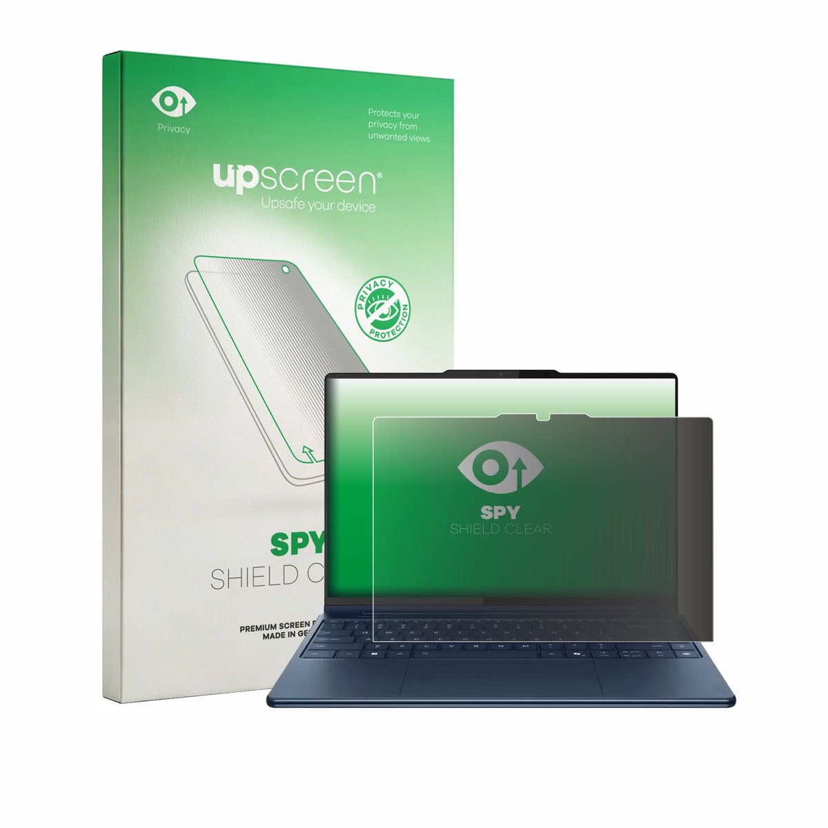 upscreen - privacy screenprotector voor Lenovo Yoga Pro 9 16 Gen 10 - Folie Beschermfolie Blauwlichtfilter