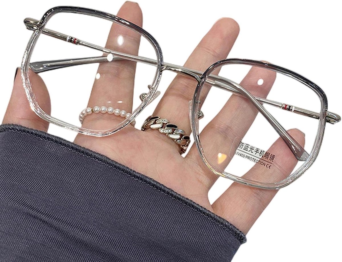 Leesteksten brillen ultra licht - grote frame - unisex - anti-blauw licht bescherming - ShopVlot