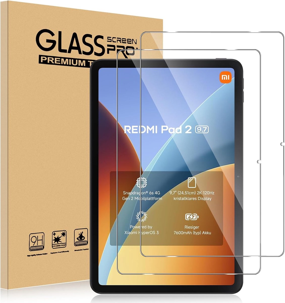 Beschermfolie voor Xiaomi Redmi Pad 2 9.7 Inch - 9H Hardheid - Anti-Kras Gepantserd Glas - HD-Helder - ShopVlot