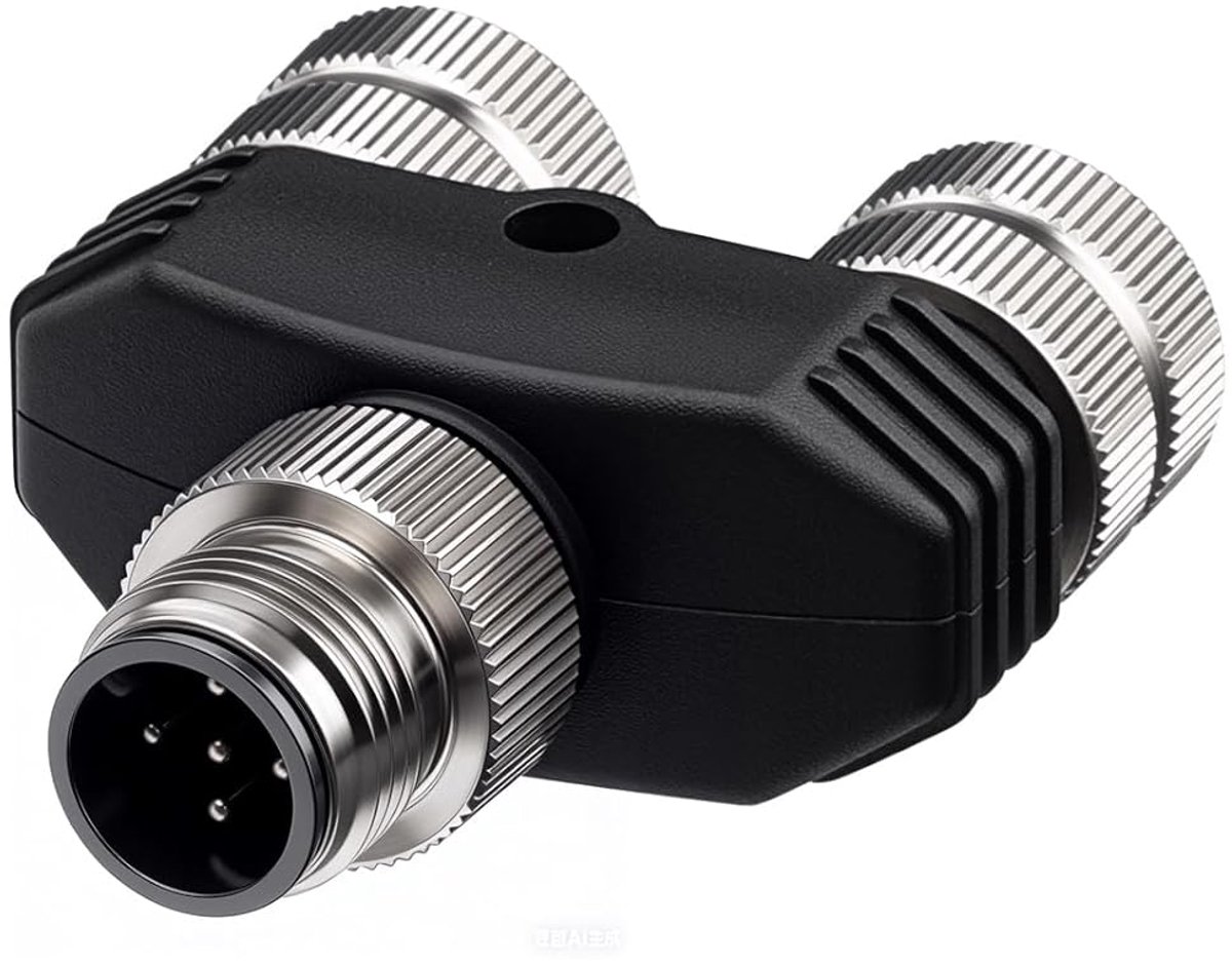 M12 5 pin connector - Y-type splitter - IP67 waterdicht - voor sensor stroomvoorziening - ShopVlot