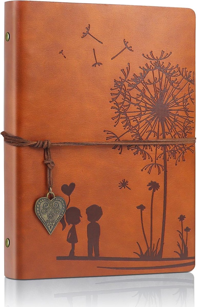 A5 notitieboek 200 pagina's - vintage leer - hervulbaar - perfect voor persoonlijke notities - ShopVlot