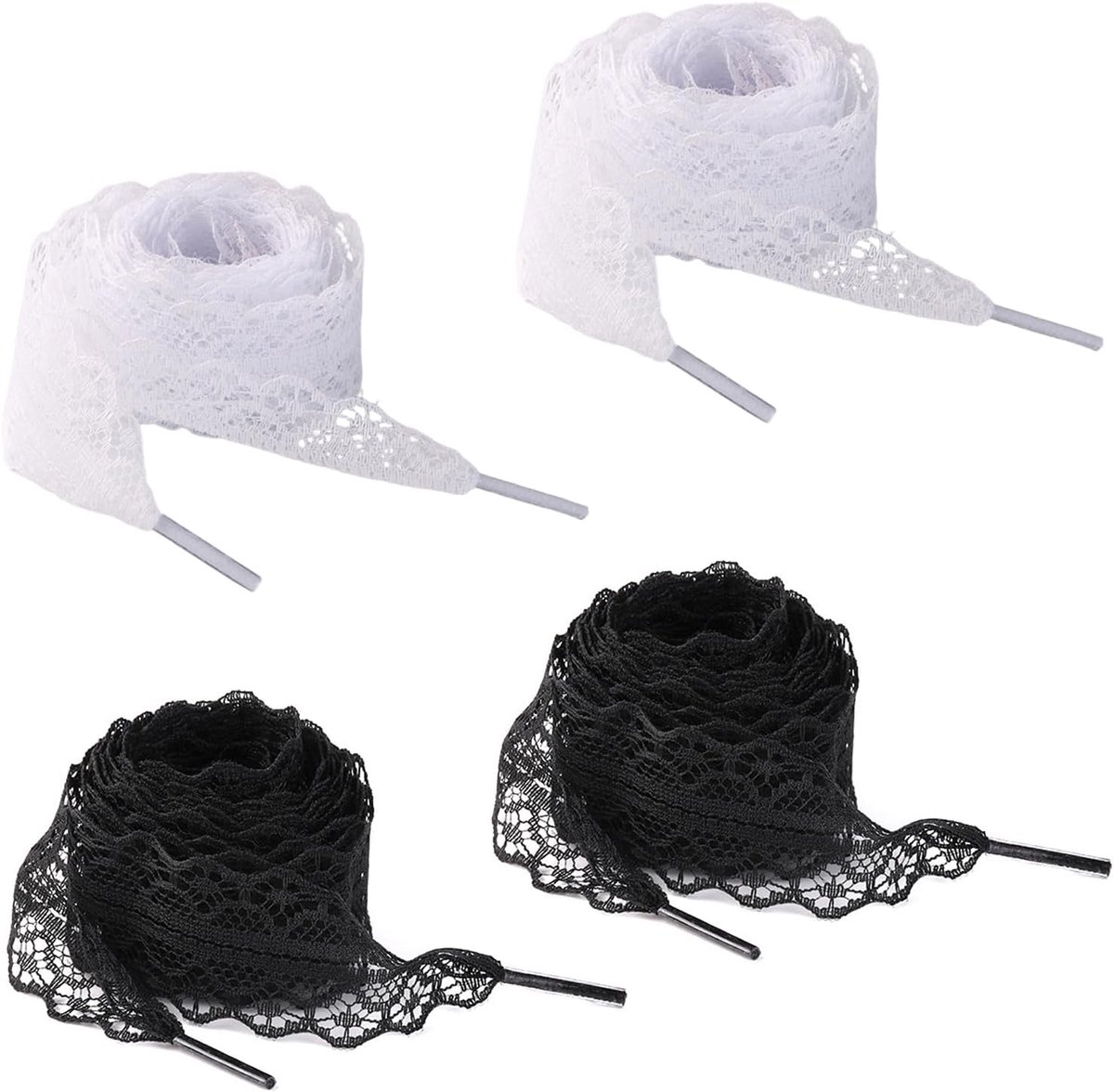 Veters voor schoenen 1,2 m - kant - platte veters - elegante accessoires voor damesschoenen - ShopVlot