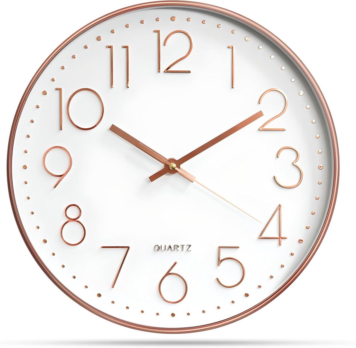 Wandklok 25 cm - Moderne decoratie - Stille werking - Perfect voor thuis of kantoor - ShopVlot