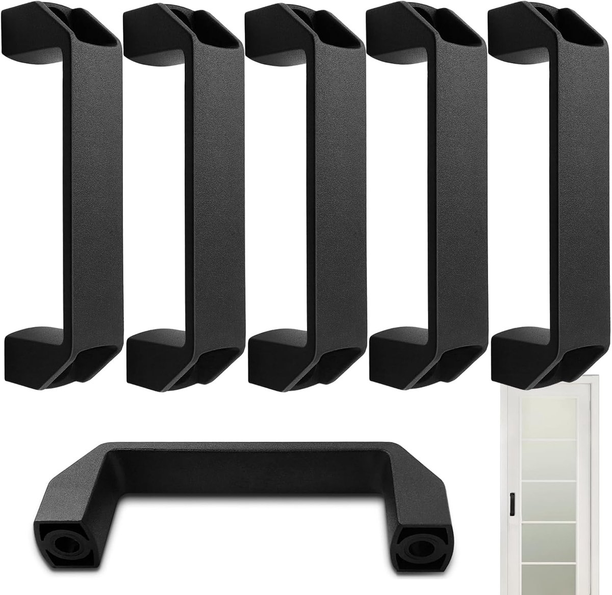 Bracket handvat zwart - nylon handvat - 120 mm boorgatafstand - perfect voor keukenkasten - ShopVlot