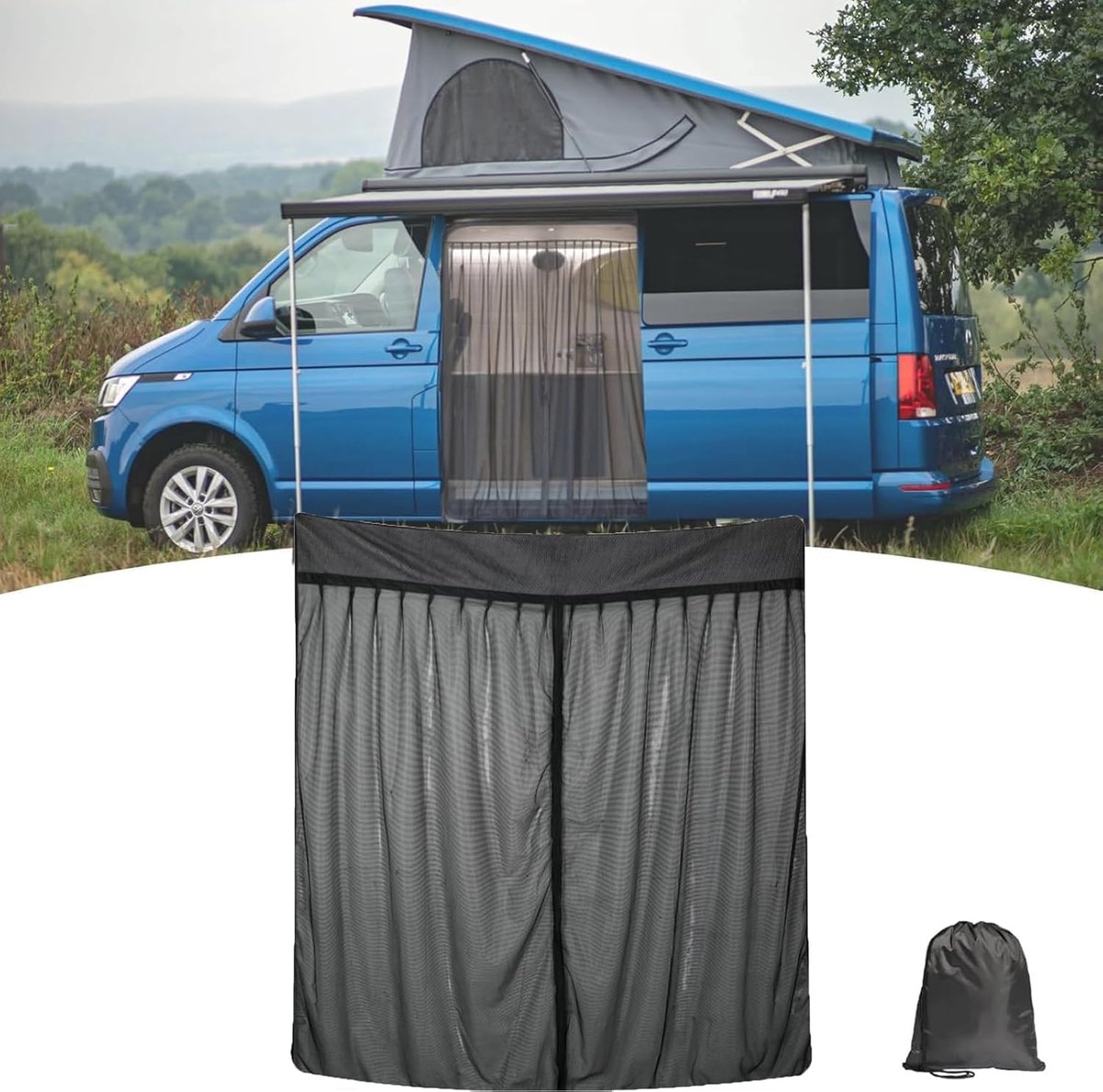 Insectennet auto 180x150 cm - magnetisch vliegengaas - bescherming tegen insecten - perfect voor bestelwagens - ShopVlot