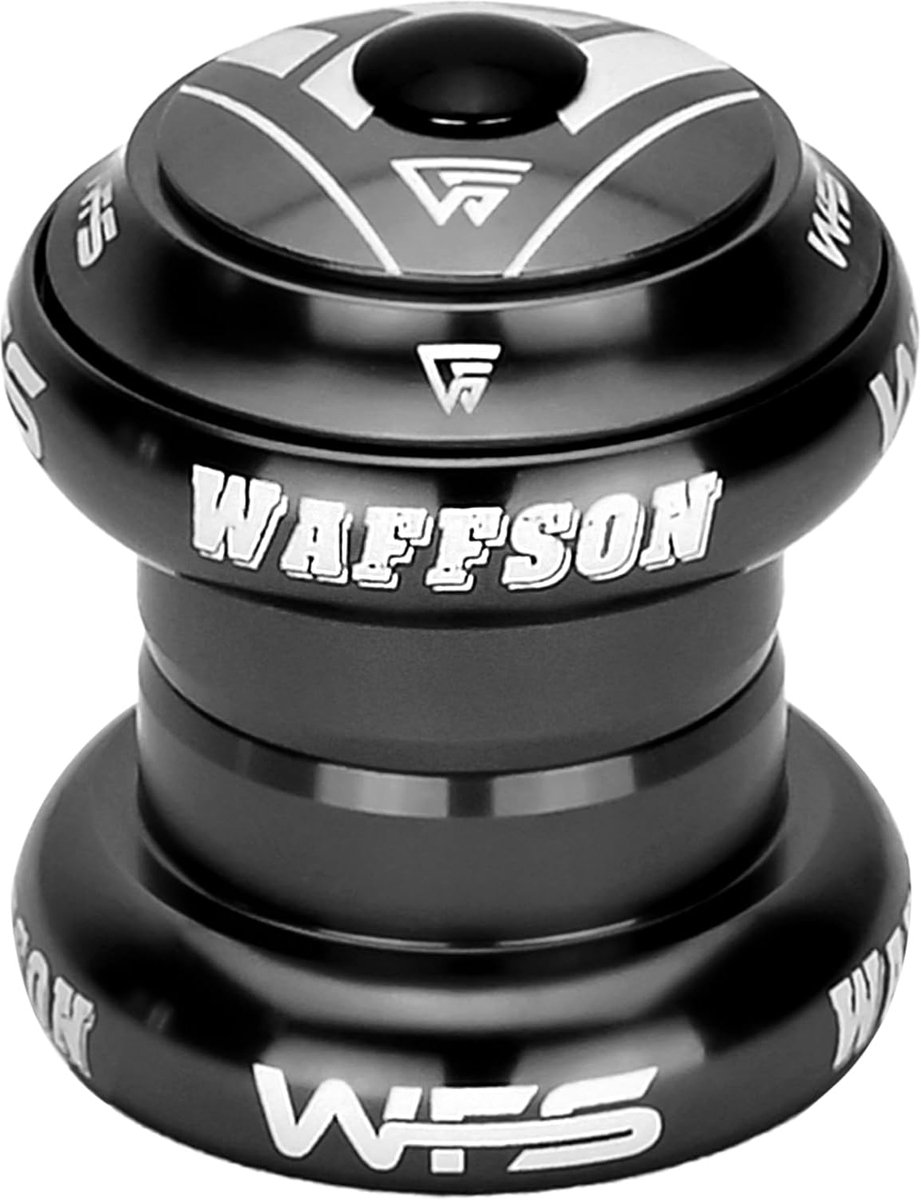 CNC draadloze hoofdtelefoon 1-1/8" - licht zwart - voor balhoofdbuis ID 34mm - ideaal voor fietsliefhebbers - ShopVlot