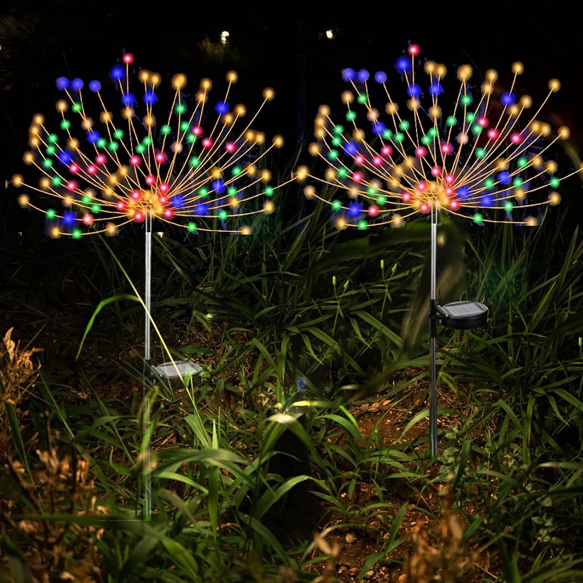 Solar tuinverlichting 120 led - multicolor - decoratieve stake - sfeervolle verlichting voor tuin en pad - ShopVlot