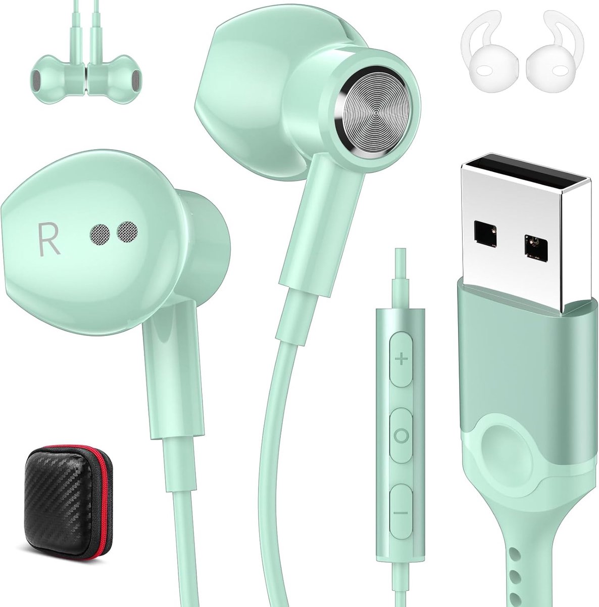 PC hoofdtelefoon met microfoon - USB gaming headset - ruisonderdrukking - ideaal voor live streaming - ShopVlot