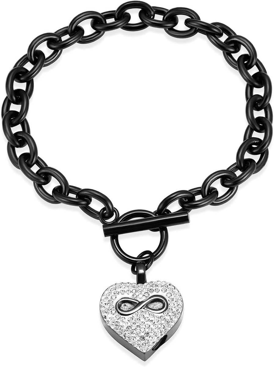 Crematie sieraden hond pootafdruk - 20 cm bangle - RVS urn armband - Herinnering aan uw huisdier - ShopVlot