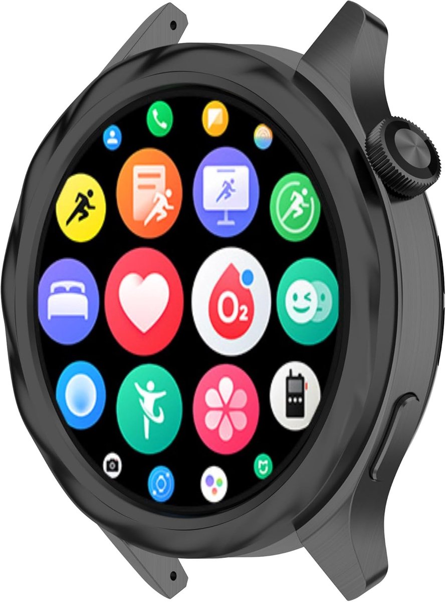 Bezel ring voor Xiaomi Watch S4/S3 - Stainless steel - Zwart draad - Bescherming tegen krassen - ShopVlot