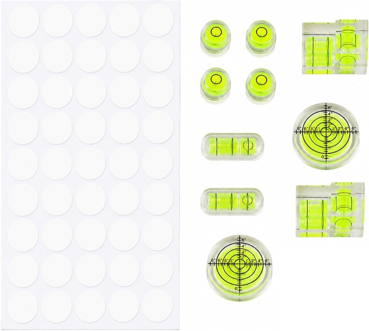 Mini-waterpas set 10 stuks - ronde waterpas - 4 vormen - ideaal voor outdoor-activiteiten - ShopVlot