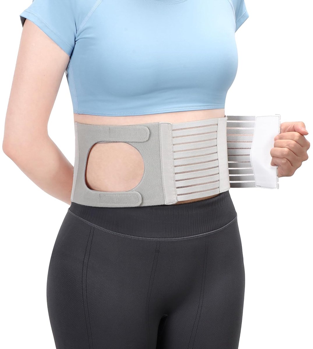 Stoma ondersteuning band verstelbaar - U-vormige design - Voor colostomie en ileostomie - Voorkomt parastomale hernia's - ShopVlot