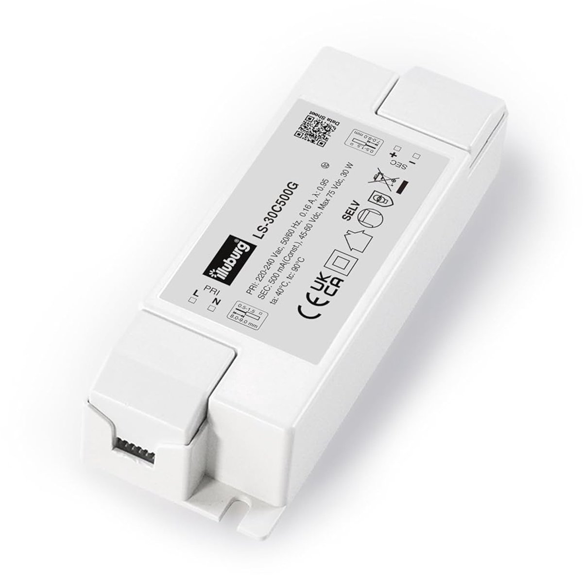 LED transformator 500mA - 23W-30W - vlak model - ideaal voor constante stroomvoorziening - ShopVlot
