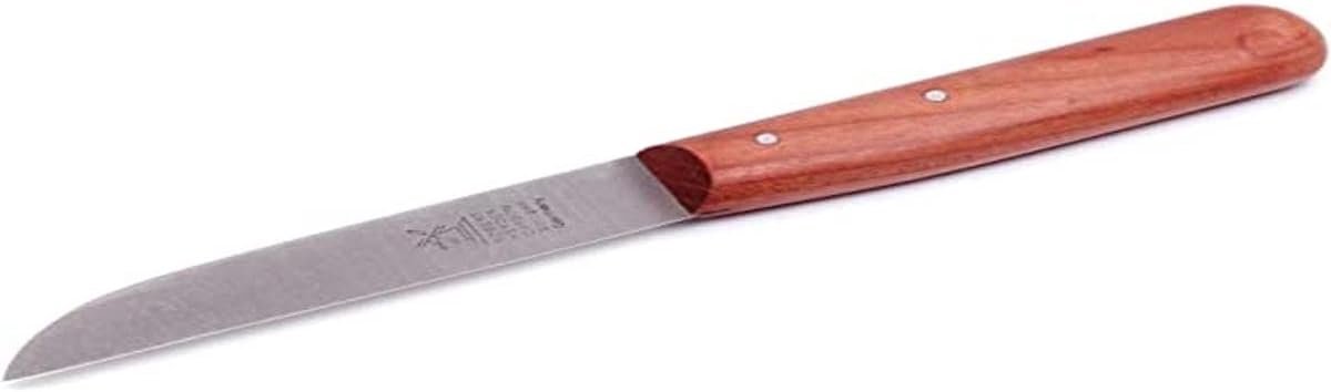 Groentenmes 10.5 cm - klassiek kersenhout - carbon staal - perfect voor nauwkeurig snijden - ShopVlot