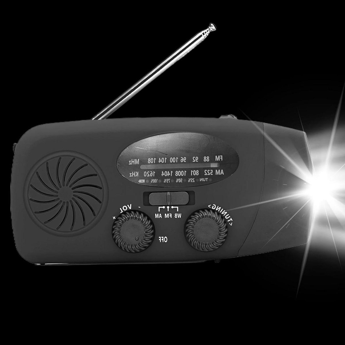 Kampeerradio Op Zonne-energie - Draagbare AM FM Radio - Noodsituaties Buiten - Waterdicht Robuust Ontwerp