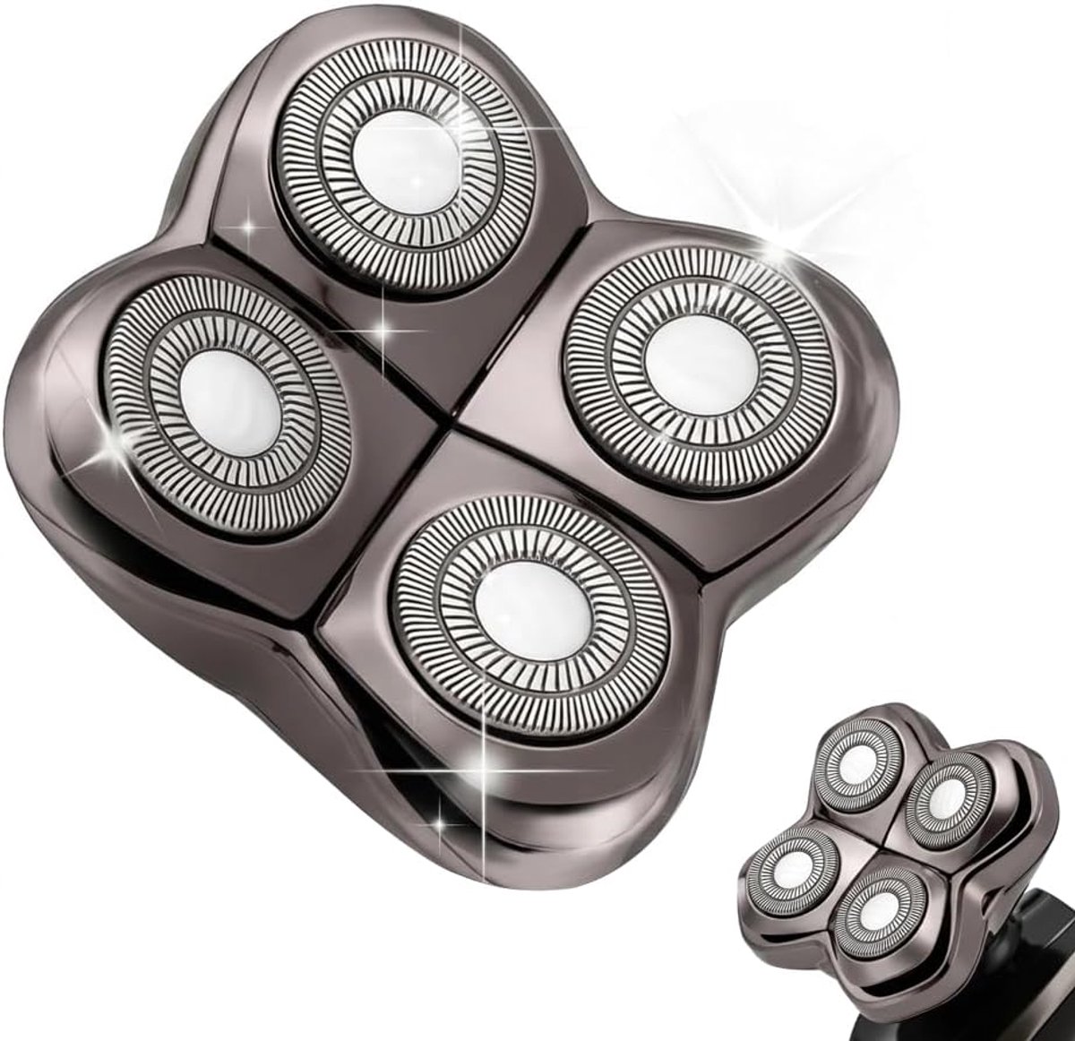 Vervangend scheermesje 4 stuks - compatibel met Skull Shaver Pitbull - roterende scheerkoppen - ShopVlot